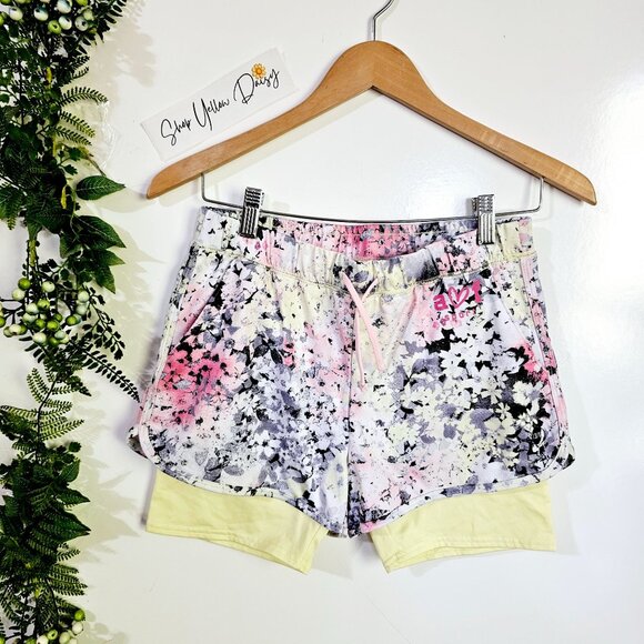 Abercrombie & Fitch Sport Girls 2-in-1 Shorts Sz 13/14 Splatter Design ~S65.7 - Picture 1 of 4